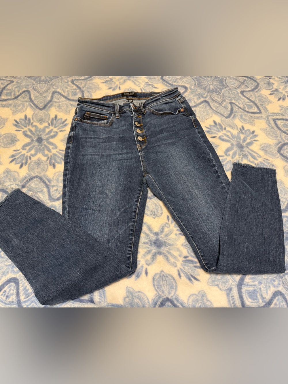 Judy Blue Medium Wash High-Rise Button-Fly Jeans Size 11/30